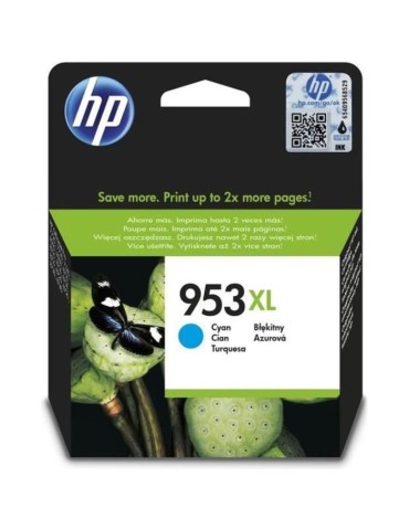 Cartouche d'encre HP 953XL Cyan Grande Capacité Authentique pour HP OfficeJet Pro 8710/8715/8720