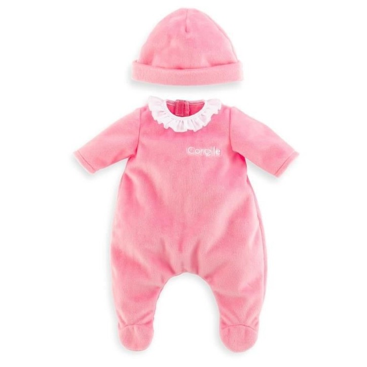 Pyjama Rose et Bonnet - COROLLE - Vetements - Pour Poupon 30cm - Des 18 mois Pyjama Rose et Bonnet - COROLLE - Vetements - Pour Poupon 30cm - Des 18 mois