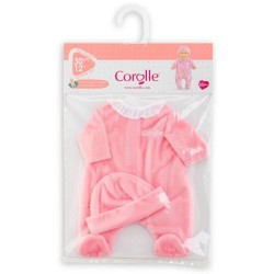 Pyjama Rose et Bonnet - COROLLE - Vetements - Pour Poupon 30cm - Des 1