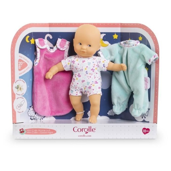 Poupon - COROLLE - Mini Calin Bonne Nuit Papillons - 20 cm - 2 accessoires - des 18 mois Poupon - COROLLE - Mini Calin Bonne Nuit Papillons - 20 cm - 2 accessoires - des 18 mois