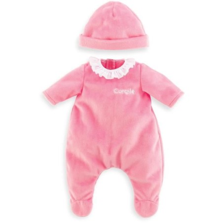 Pyjama Rose et Bonnet - COROLLE - Vetements - Pour Poupon 36cm - Des 2