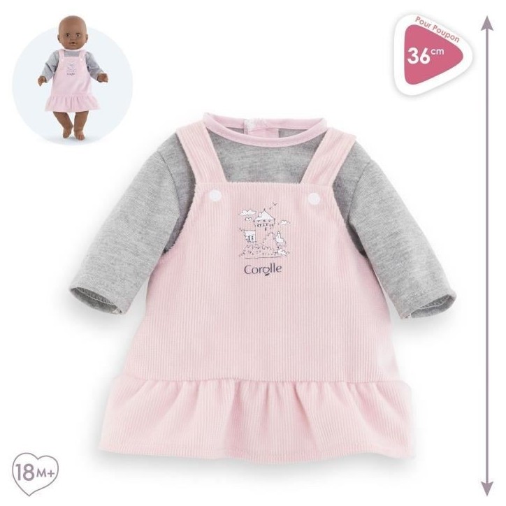 Robe et T-Shirt Bords de Loire - COROLLE - Vetements - Pour Poupon 36cm- Des 2 ans Robe et T-Shirt Bords de Loire - COROLLE - Vetements - Pour Poupon 36cm- Des 2 ans