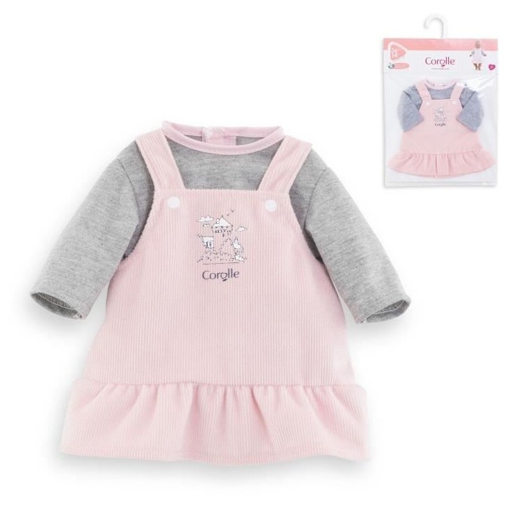 Robe et T-Shirt Bords de Loire - COROLLE - Vetements - Pour Poupon 36cm- Des 2 ans Robe et T-Shirt Bords de Loire - COROLLE - Vetements - Pour Poupon 36cm- Des 2 ans