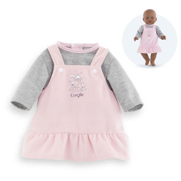 Robe et T-Shirt Bords de Loire - COROLLE - Vetements - Pour Poupon 36cm- Des 2 ans Robe et T-Shirt Bords de Loire - COROLLE - Vetements - Pour Poupon 36cm- Des 2 ans