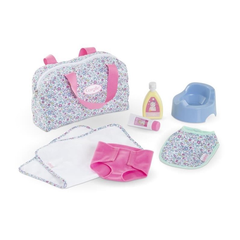 Accessoires poupons - COROLLE - Coffret Accessoires a Langer Floral -
