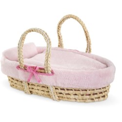 Accessoires poupons - COROLLE - Ensemble Couffin Peluche Rose - pour p