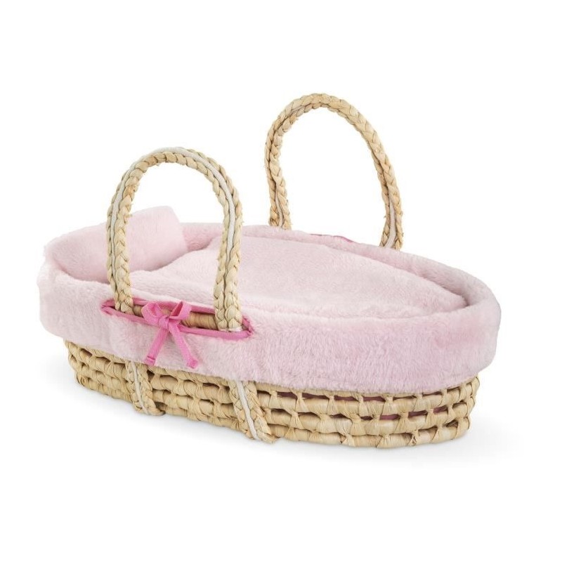 Accessoires poupons - COROLLE - Ensemble Couffin Peluche Rose - pour p Accessoires poupons - COROLLE - Ensemble Couffin Peluche Rose - pour p
