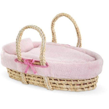 Accessoires poupons - COROLLE - Ensemble Couffin Peluche Rose - pour p