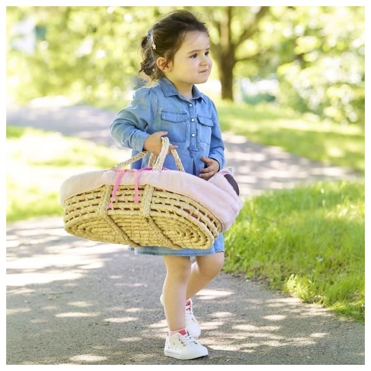 Accessoires poupons - COROLLE - Ensemble Couffin Peluche Rose - pour poupons 36 et 42 cm - des 3 ans Accessoires poupons - COROLLE - Ensemble Couffin Peluche Rose - pour poupons 36 et 42 cm - des 3 ans