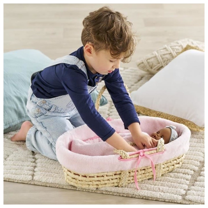 Accessoires poupons - COROLLE - Ensemble Couffin Peluche Rose - pour poupons 36 et 42 cm - des 3 ans Accessoires poupons - COROLLE - Ensemble Couffin Peluche Rose - pour poupons 36 et 42 cm - des 3 ans