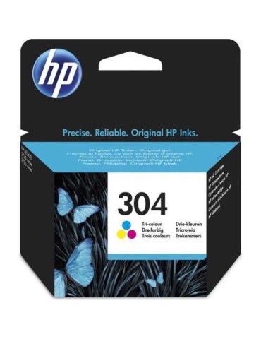 HP 304 Cartouche d'encre trois couleurs authentique (N9K05AE) pour HP DeskJet 2620/2630/3720/3730