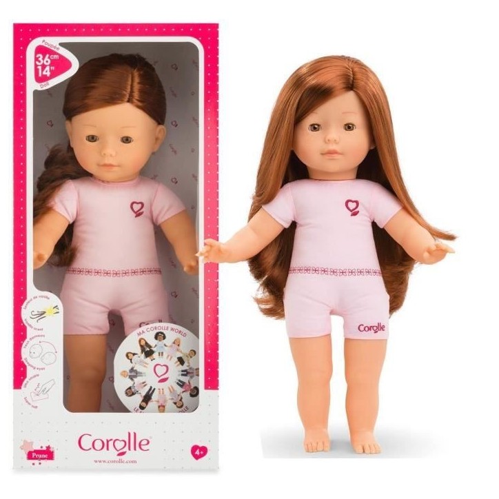 Poupée Corolle - Ma Corolle Prune - 36cm - Corps souple - Personnalisable Poupée Corolle - Ma Corolle Prune - 36cm - Corps souple - Personnalisable