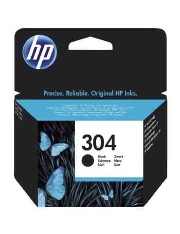 HP 304 Cartouche d'encre noire authentique (N9K06AE) pour HP DeskJet 2620/2630/3720/3730