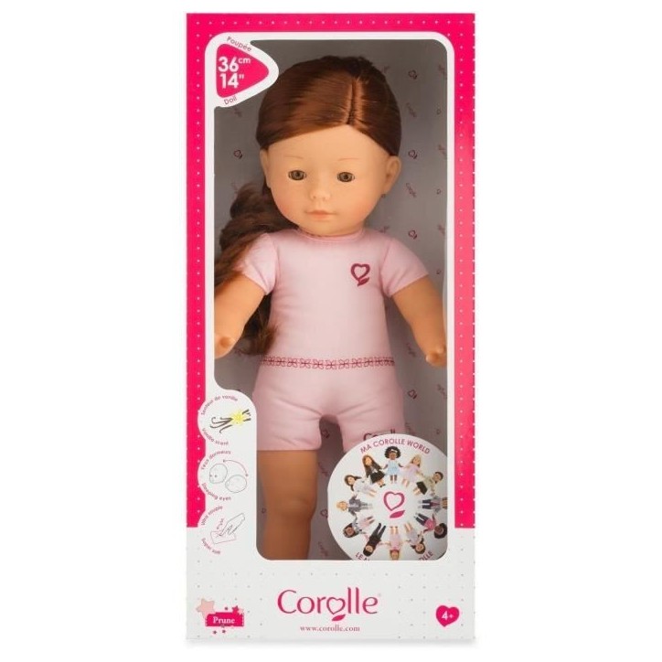 Poupée Corolle - Ma Corolle Prune - 36cm - Corps souple - Personnalisable Poupée Corolle - Ma Corolle Prune - 36cm - Corps souple - Personnalisable