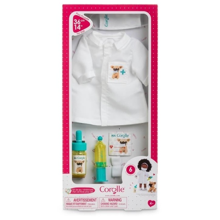 Accessoires poupée - COROLLE - Kit de Jeu Vétérinaire - Pour poupée 36 cm - 6 accessoires - Des 4 ans Accessoires poupée - COROLLE - Kit de Jeu Vétérinaire - Pour poupée 36 cm - 6 accessoires - Des 4 ans