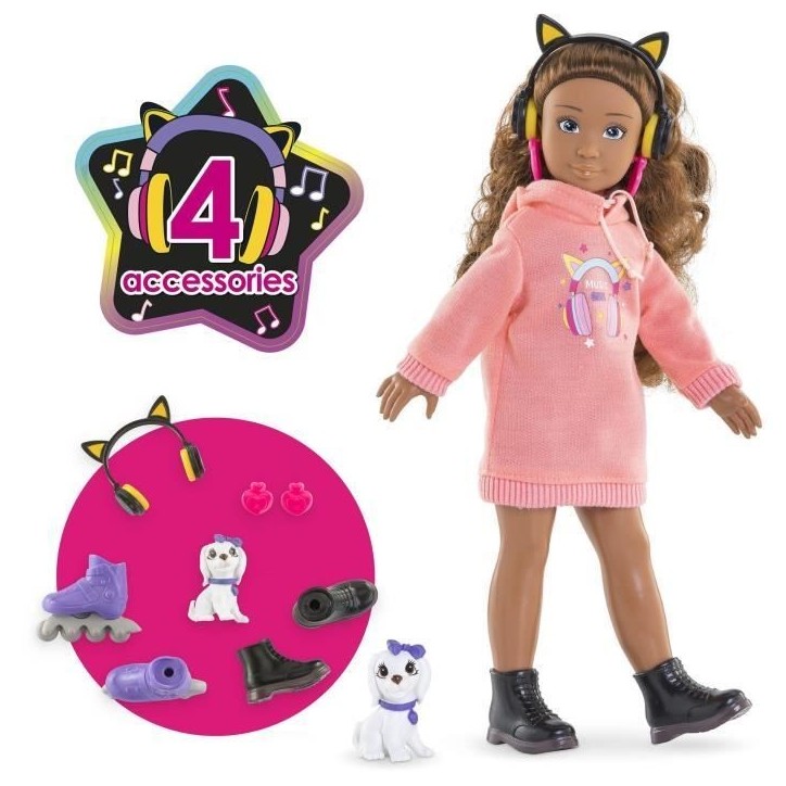 Poupée mannequin - COROLLE - Melody Music & Mode - 28 cm - 4 accessoires - des 4 ans Poupée mannequin - COROLLE - Melody Music & Mode - 28 cm - 4 accessoires - des 4 ans