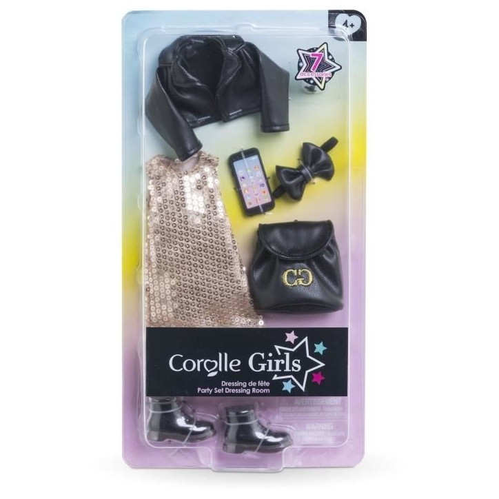 Accessoires poupée - COROLLE - Dressing de fete - Pour poupée mannequin 28 cm - 7 accessoires - Des 4 ans Accessoires poupée - COROLLE - Dressing de fete - Pour poupée mannequin 28 cm - 7 accessoires - Des 4 ans