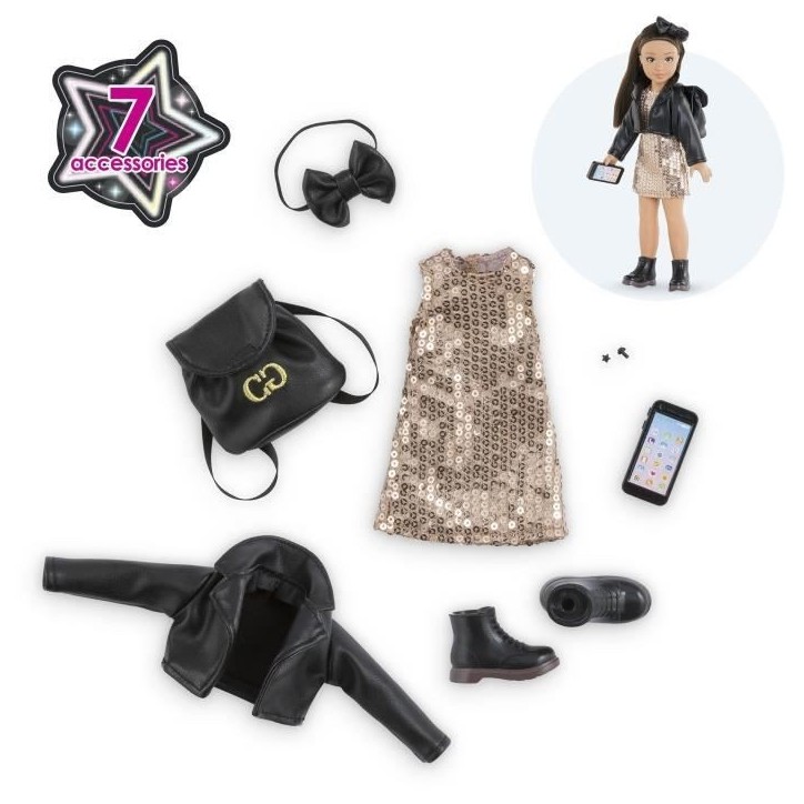 Accessoires poupée - COROLLE - Dressing de fete - Pour poupée mannequin 28 cm - 7 accessoires - Des 4 ans Accessoires poupée - COROLLE - Dressing de fete - Pour poupée mannequin 28 cm - 7 accessoires - Des 4 ans