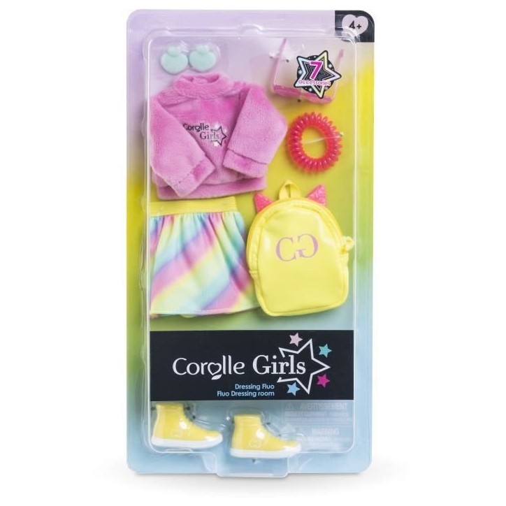 Accessoires poupée - COROLLE - Dressing fluo - Pour poupée mannequin 28 cm - 7 accessoires - Des 4 ans Accessoires poupée - COROLLE - Dressing fluo - Pour poupée mannequin 28 cm - 7 accessoires - Des 4 ans