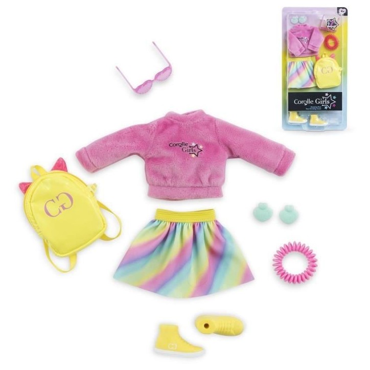 Accessoires poupée - COROLLE - Dressing fluo - Pour poupée mannequin 28 cm - 7 accessoires - Des 4 ans Accessoires poupée - COROLLE - Dressing fluo - Pour poupée mannequin 28 cm - 7 accessoires - Des 4 ans