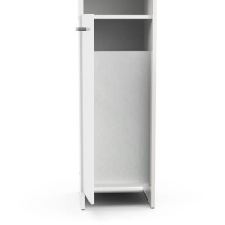 Colonne lingere de salle de bain - Blanc mat - 2 portes - L34,2 x P33