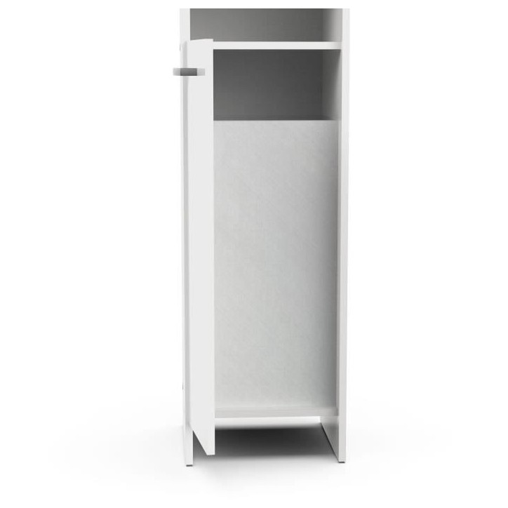 Colonne lingere de salle de bain - Blanc mat - 2 portes - L34,2 x P33 x H185 cm - DEMEYERE Colonne lingere de salle de bain - Blanc mat - 2 portes - L34,2 x P33 x H185 cm - DEMEYERE