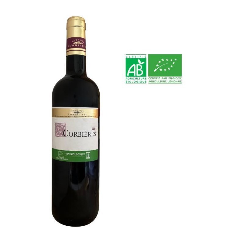 Club des Sommeliers 2020 Corbieres - Vin rouge de Languedoc - Bio Club des Sommeliers 2020 Corbieres - Vin rouge de Languedoc - Bio