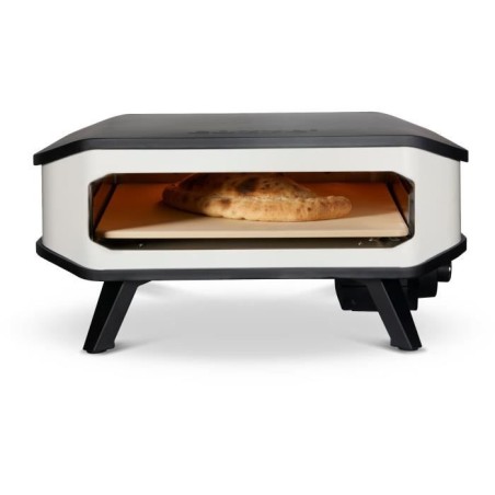 Four a pizza électrique - COZZE - 13 - 90356 - 2200 W - 60,5 x 60,5 x 30,5 cm - Noir / Blanc