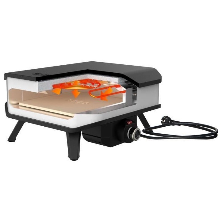 Four a pizza électrique - COZZE - 13 - 90356 - 2200 W - 60,5 x 60,5 x 30,5 cm - Noir / Blanc Four a pizza électrique - COZZE - 13 - 90356 - 2200 W - 60,5 x 60,5 x 30,5 cm - Noir / Blanc