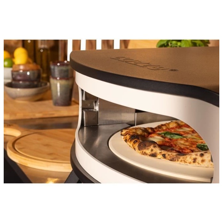 Four a pizza gaz - COZZE - 17 - 90426 - 60,5 x 60,5 x 30,5 cm - Pierre tournante - Thermometre intégré et porte Four a pizza gaz - COZZE - 17 - 90426 - 60,5 x 60,5 x 30,5 cm - Pierre tournante - Thermometre intégré et porte