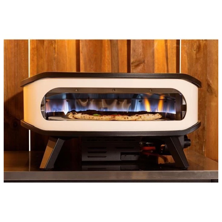 Four a pizza gaz - COZZE - 17 - 90426 - 60,5 x 60,5 x 30,5 cm - Pierre tournante - Thermometre intégré et porte Four a pizza gaz - COZZE - 17 - 90426 - 60,5 x 60,5 x 30,5 cm - Pierre tournante - Thermometre intégré et porte