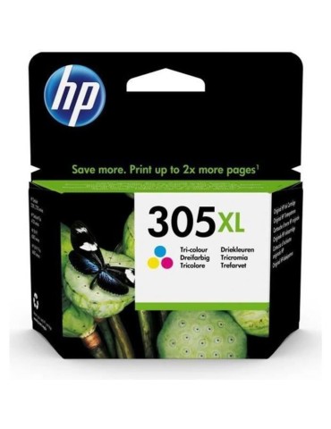 HP 305XL Cartouche d'encre trois couleurs grande capacité authentique (3YM63AE) pour DeskJet 2300/2710/2720/Plus4100, Envy 6000