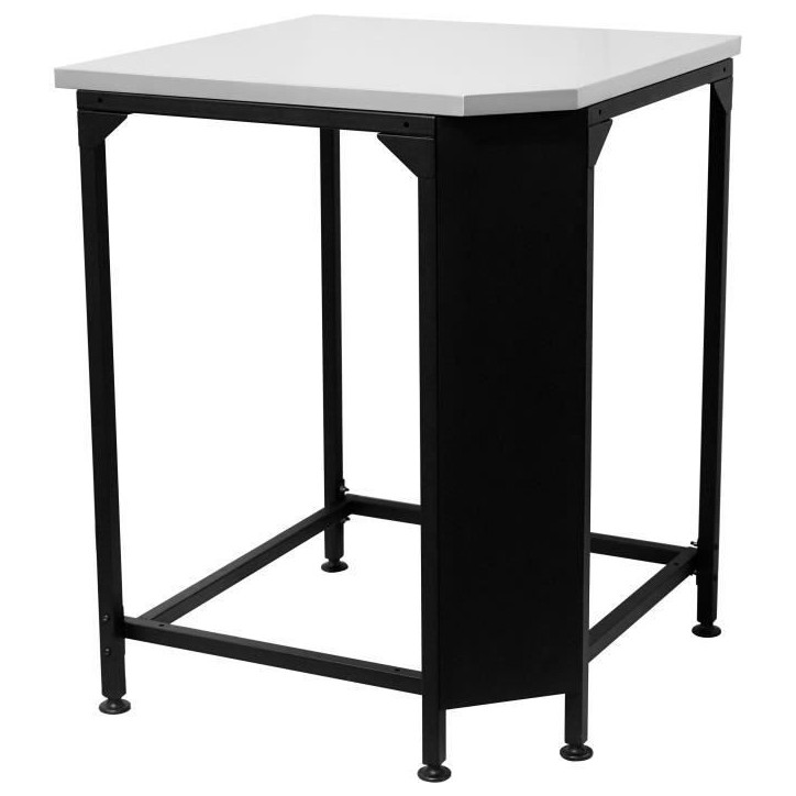 Table d'angle - COZZE - 90531 - L705 x P600 x H900 mm - Plan de travail inox 705 x 705 mm - Noir Table d'angle - COZZE - 90531 - L705 x P600 x H900 mm - Plan de travail inox 705 x 705 mm - Noir