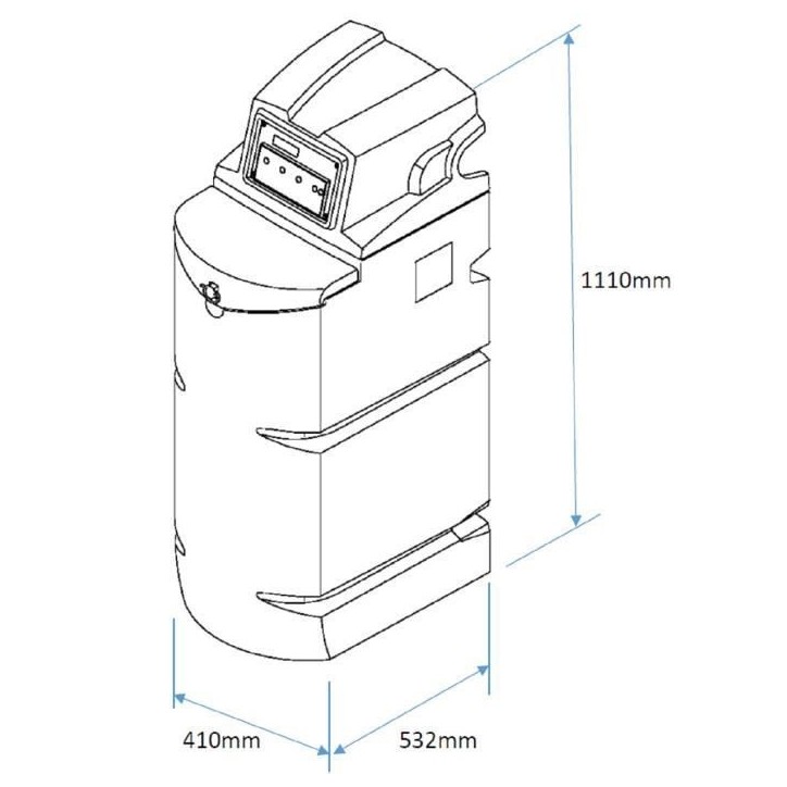 Adoucisseur d'eau - CPED - 22 L - Filtration intégrée - Protection contre calcaire, impuretés et bactéries Adoucisseur d'eau - CPED - 22 L - Filtration intégrée - Protection contre calcaire, impuretés et bactéries