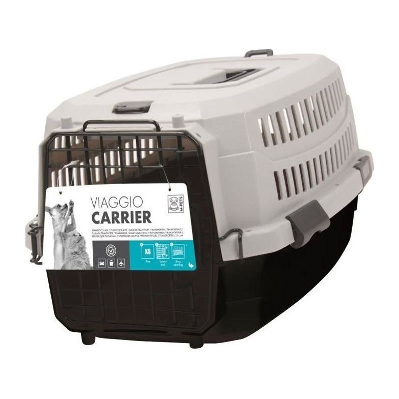 M-PETS Caisse de transport Viaggio Carrier M - 68x47,6x45cm - Noir et