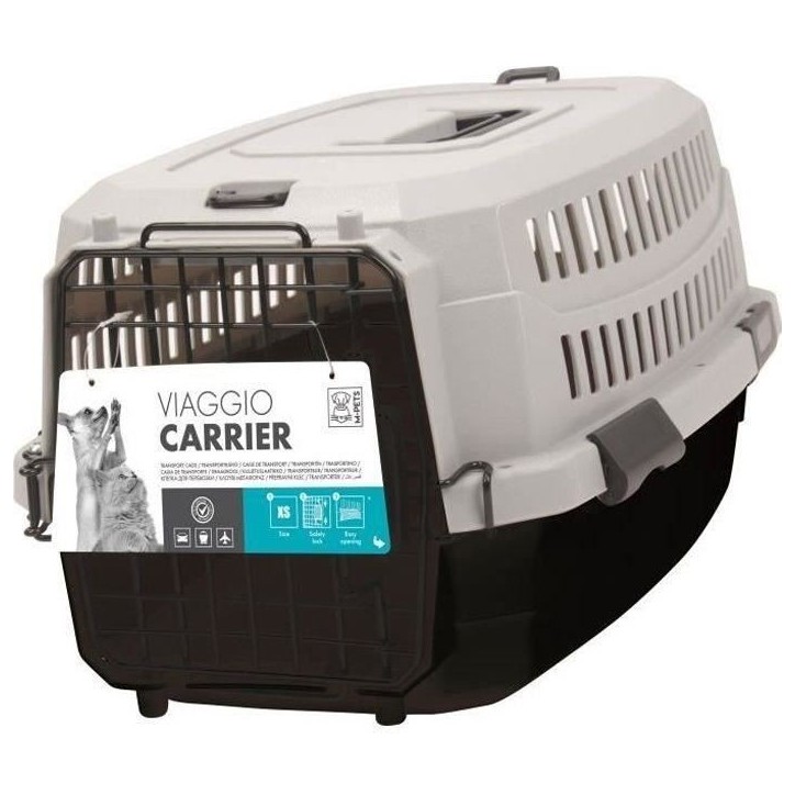 M-PETS Caisse de transport Viaggio Carrier M - 68x47,6x45cm - Noir et gris - Pour chien M-PETS Caisse de transport Viaggio Carrier M - 68x47,6x45cm - Noir et gris - Pour chien
