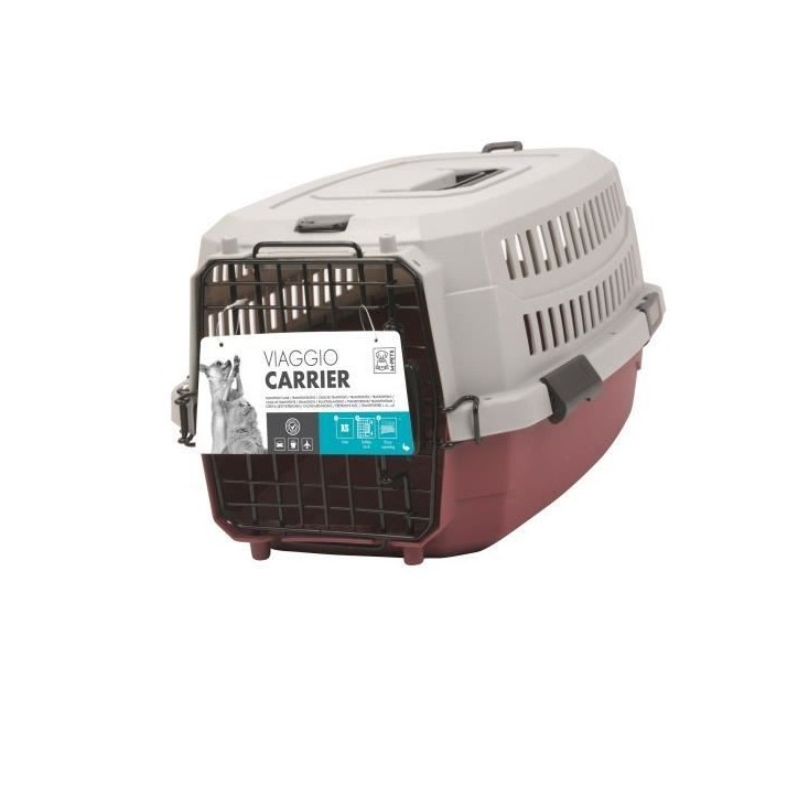 Caisse de transport Viaggio Carrier M pour chien - Bordeaux et gris Caisse de transport Viaggio Carrier M pour chien - Bordeaux et gris