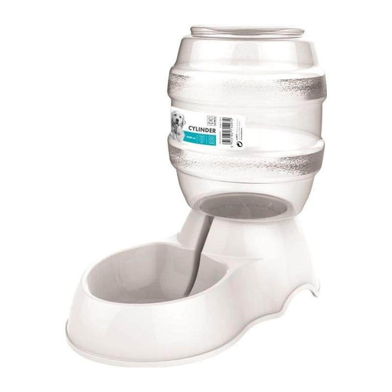 M-PETS Distributeur d'eau Cylinder - 3500ml - Blanc - Pour chien M-PETS Distributeur d'eau Cylinder - 3500ml - Blanc - Pour chien