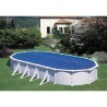 GRE - Bâche été a bulles pour piscine ovale 7,30m x 3,75m - anti U.