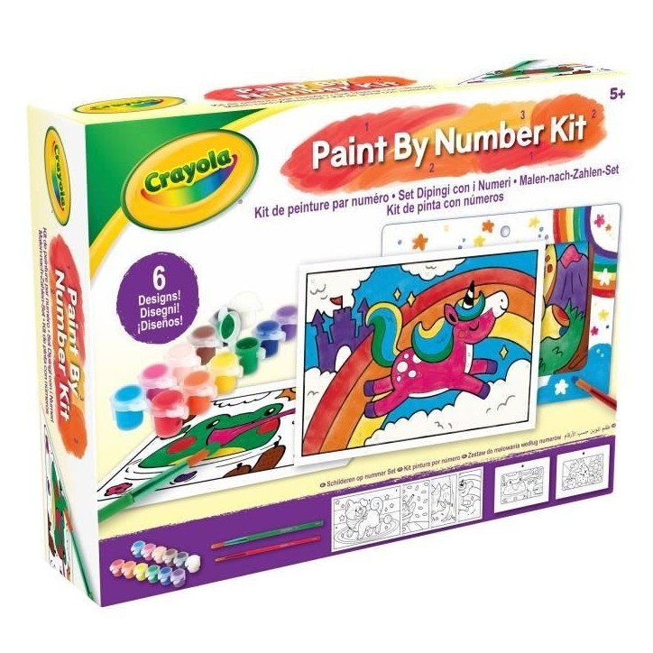 Kit de peinture par numéro - CRAYOLA - 6 gabarits de peinture - Des 5 ans Kit de peinture par numéro - CRAYOLA - 6 gabarits de peinture - Des 5 ans