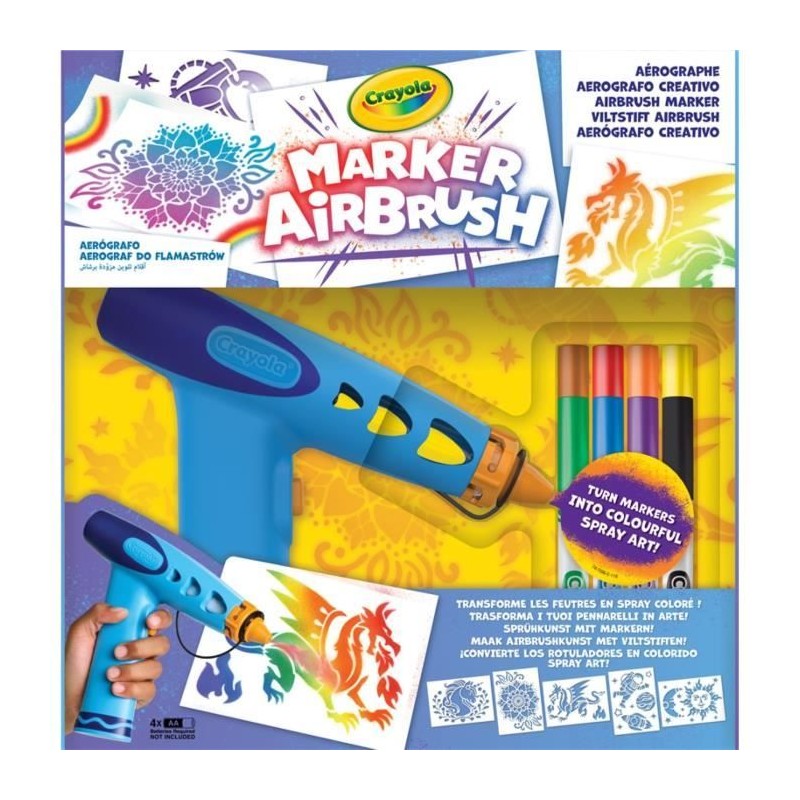 Fabrique de Spray colorés - CRAYOLA - Marker Airbrush Sprayer - Des 6 Fabrique de Spray colorés - CRAYOLA - Marker Airbrush Sprayer - Des 6