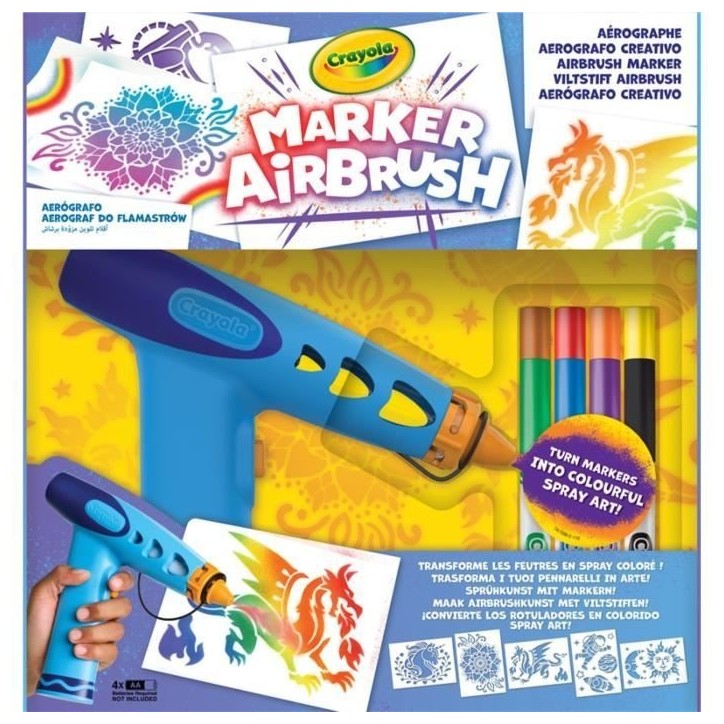 Fabrique de Spray colorés - CRAYOLA - Marker Airbrush Sprayer - Des 6 ans