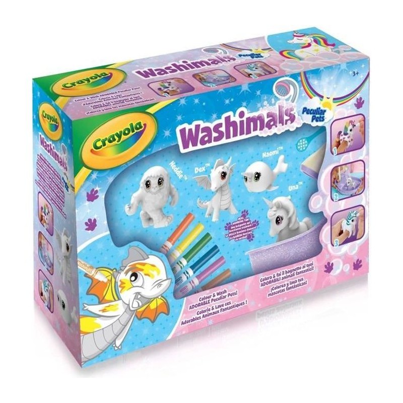 Crayola - Washimals Animaux fantastiques - Coffret de coloriage lavabl Crayola - Washimals Animaux fantastiques - Coffret de coloriage lavabl