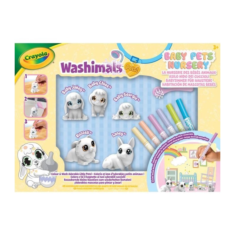 Coloriage - CRAYOLA - Washimals Baby Pets Nursery Pack - Famille lavab Coloriage - CRAYOLA - Washimals Baby Pets Nursery Pack - Famille lavab