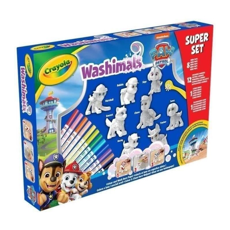 Washimals - Mes animaux a colorier - CRAYOLA - Super Set 8 animaux Pat Washimals - Mes animaux a colorier - CRAYOLA - Super Set 8 animaux Pat