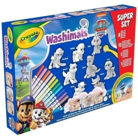 Washimals - Mes animaux a colorier - CRAYOLA - Super Set 8 animaux Pat