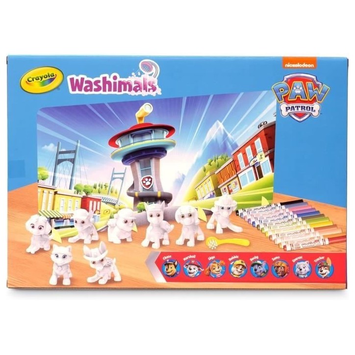 Washimals - Mes animaux a colorier - CRAYOLA - Super Set 8 animaux Pat'Patrouille - Des 3 ans Washimals - Mes animaux a colorier - CRAYOLA - Super Set 8 animaux Pat'Patrouille - Des 3 ans