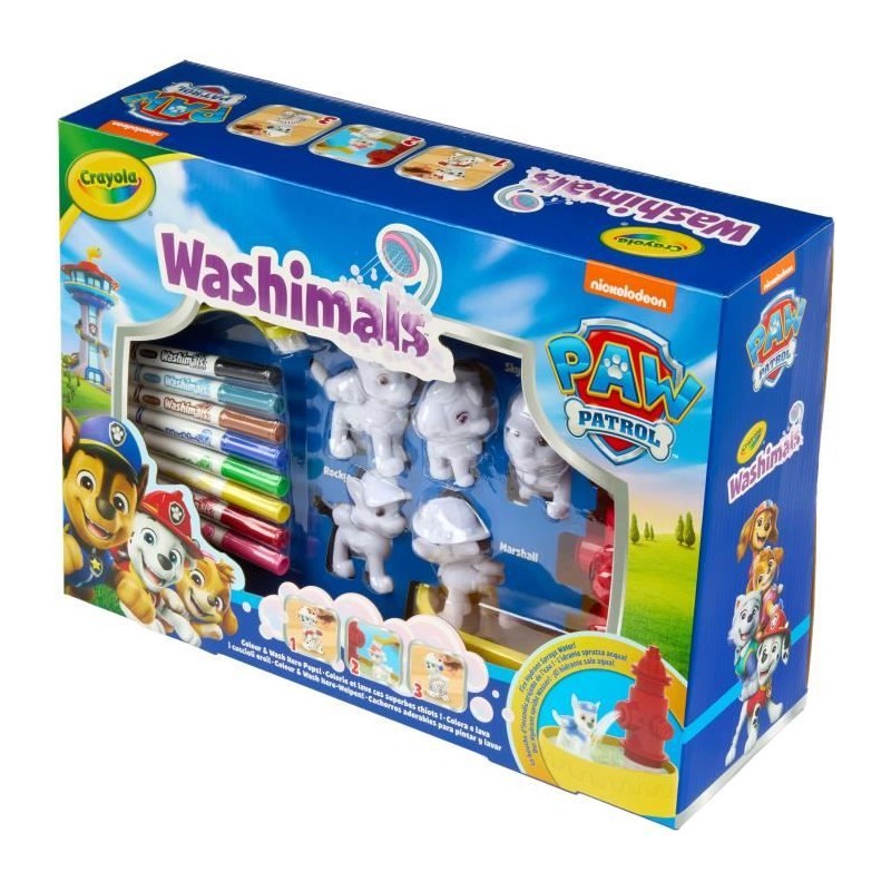 Washimals - Mes animaux a colorier - CRAYOLA - 5 animaux Pat'Patrouill Washimals - Mes animaux a colorier - CRAYOLA - 5 animaux Pat'Patrouill