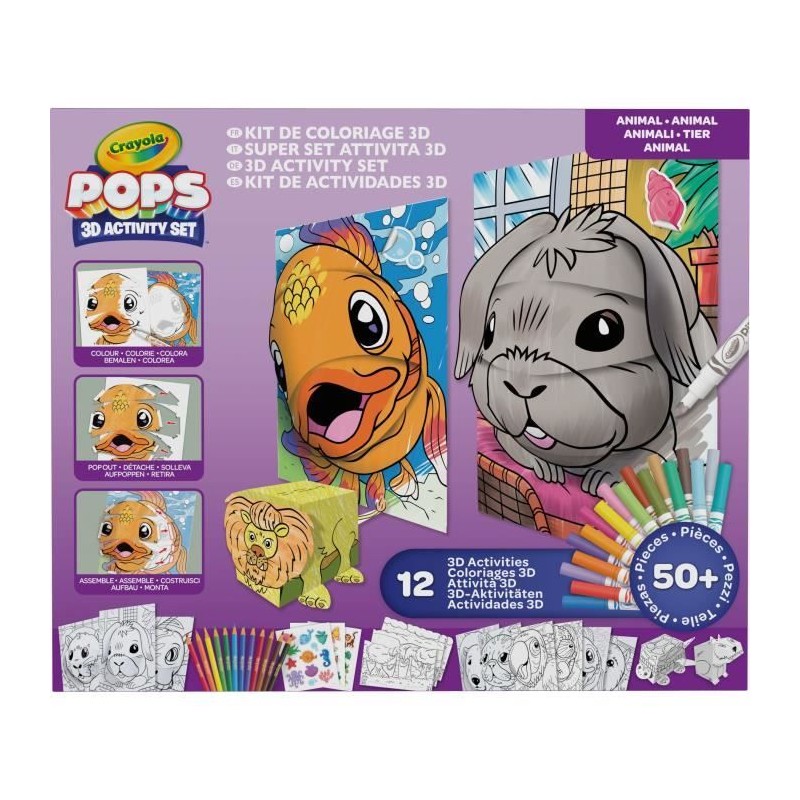 Créatif - CRAYOLA - POPS 3D Color Pops Gift Set - Plus de 12 activit Créatif - CRAYOLA - POPS 3D Color Pops Gift Set - Plus de 12 activit
