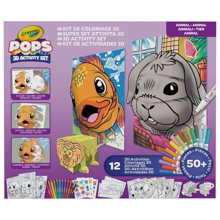 Créatif - CRAYOLA - POPS 3D Color Pops Gift Set - Plus de 12 activités en 3D! Des 6 ans